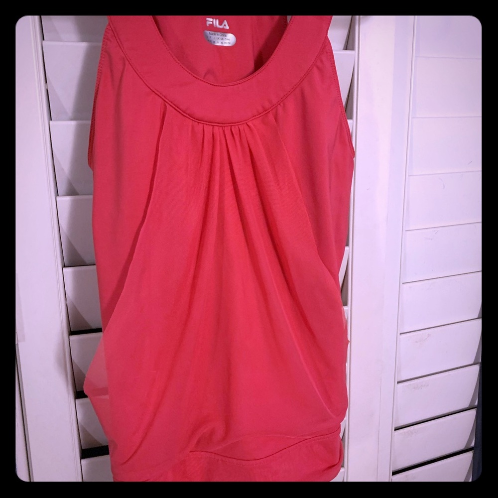 Pink Fila built in bra top